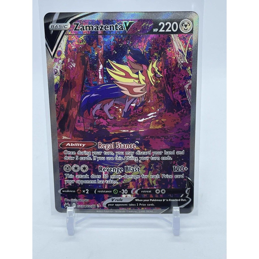 Pokémon TCG Zamazenta V Crown Zenith: Galarian Gallery GG54/GG70 Holo Ultra Rare